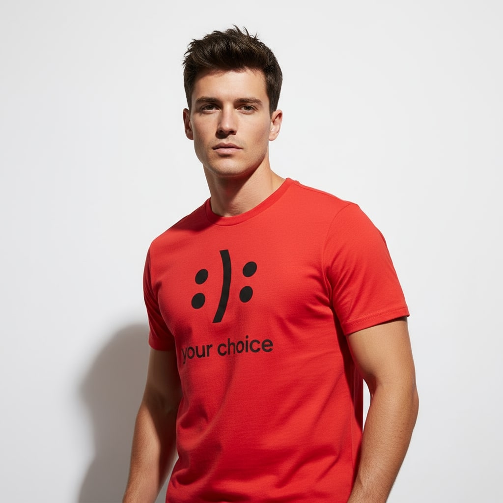 :): Smiley Your Choice T-Shirt – Mood Shirt, Graphic, Comfortable Fit, Gift