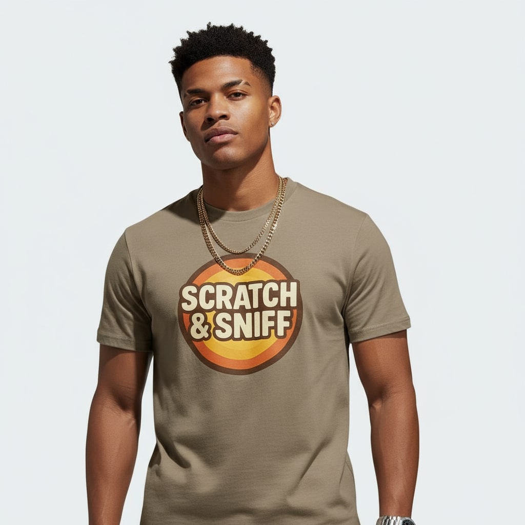 Scratch & Sniff Funny T-Shirt – Graphic Humor Tee, Unisex, Soft Cotton