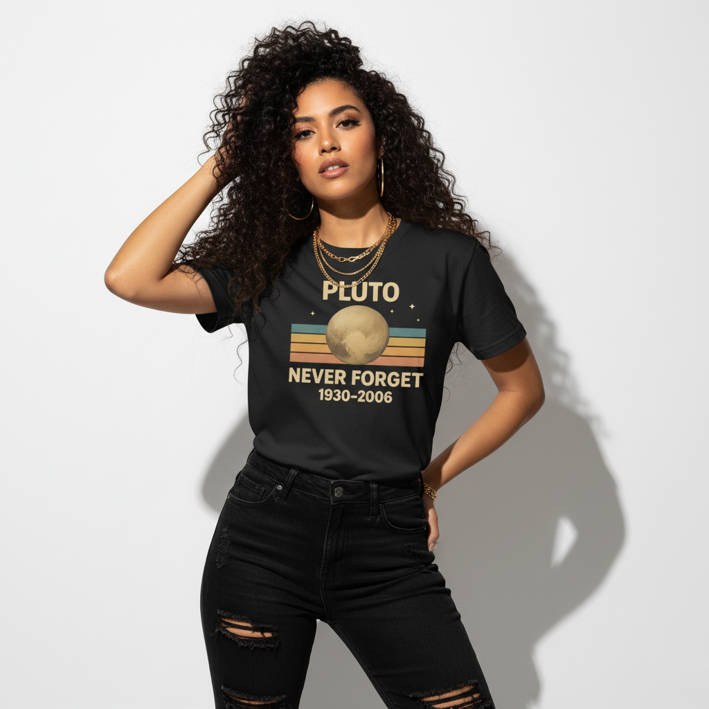 Pluto Planet Memorial Tee – Science Humor Shirt, Comfortable Fit, Gift for Space Fans