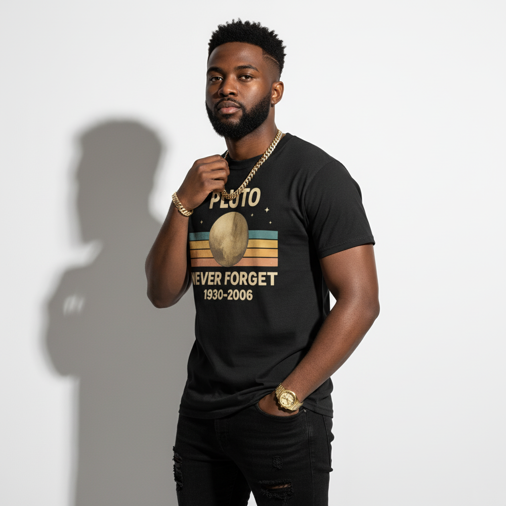Pluto Planet Memorial Tee – Science Humor Shirt, Comfortable Fit, Gift for Space Fans