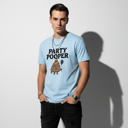Party Pooper Graphic Tee – Silly Humor Shirt, Unisex, Gift for Friends