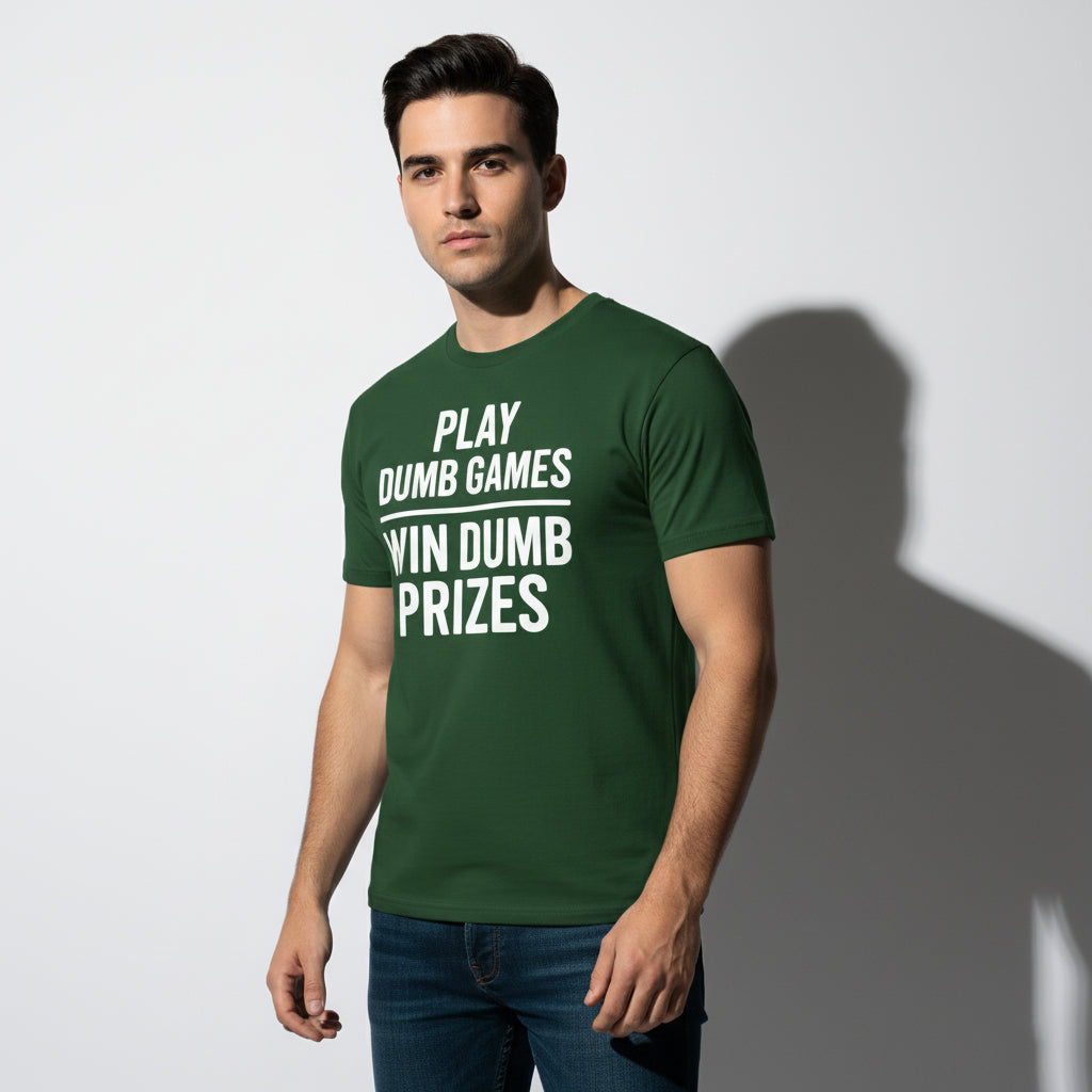 Meme-Inspired T-Shirt – Play Dumb Games Win Dumb Prizes, Comfortable Fit, Youth & Adult