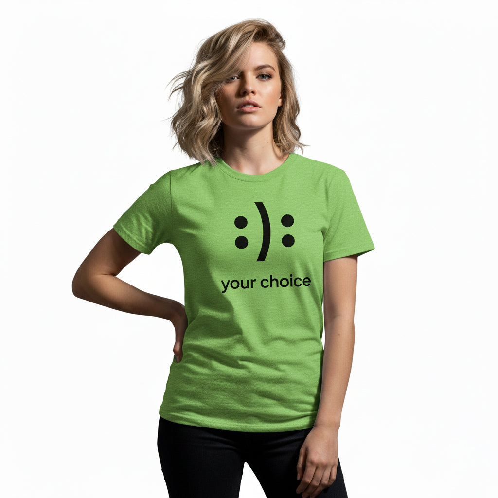 :): Smiley Your Choice T-Shirt – Mood Shirt, Graphic, Comfortable Fit, Gift