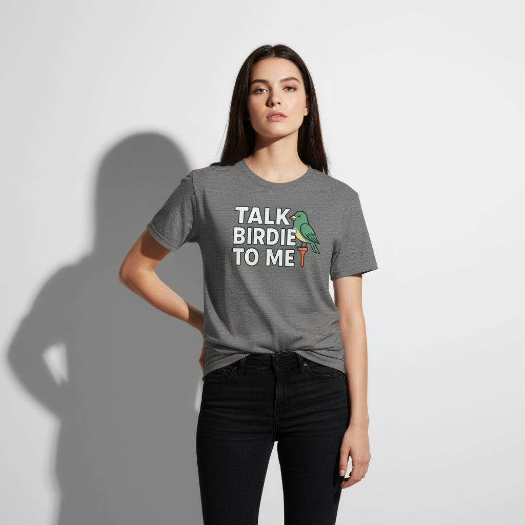 Talk Birdie To Me Funny Golf T-Shirt – Unisex, Soft Cotton, Golfer Gift