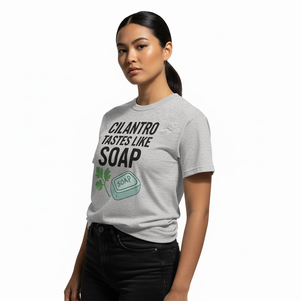 Cilantro Tastes Like Soap Slogan Tee – Taste Bud Controversy Shirt, Retro Humor, Sioux Falls