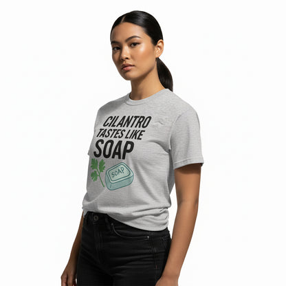 Cilantro Tastes Like Soap Slogan Tee – Taste Bud Controversy Shirt, Retro Humor, Sioux Falls