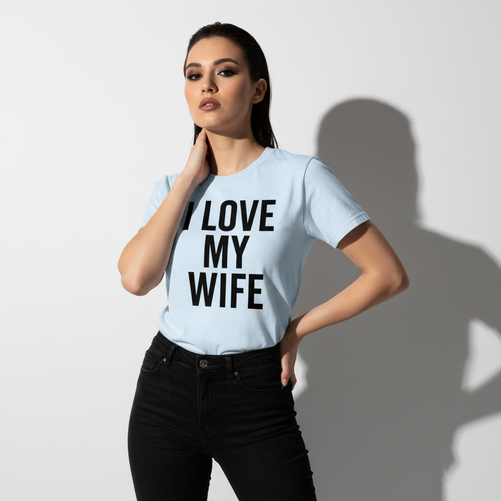 I Love My Wife Classic T-Shirt – Romantic Slogan, Comfortable Fit, Valentine’s Gift