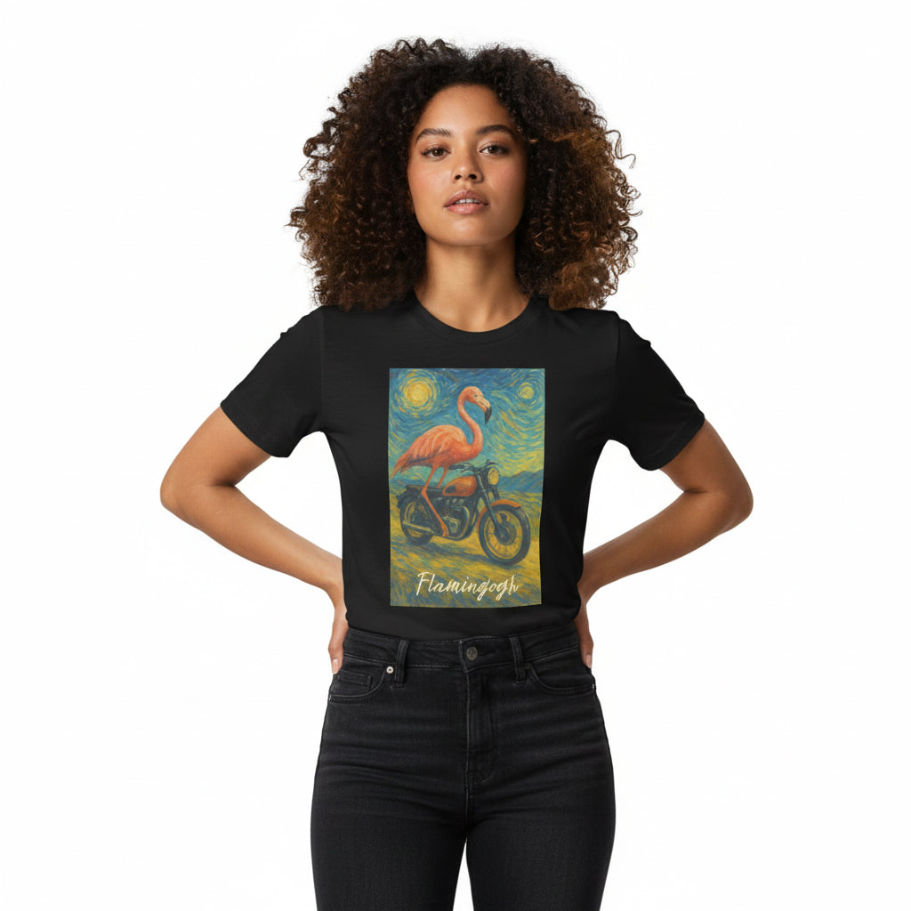 Flamingogh Flamingo Van Gogh Tee – Unique Art Lover Gift, Unisex, Soft Cotton