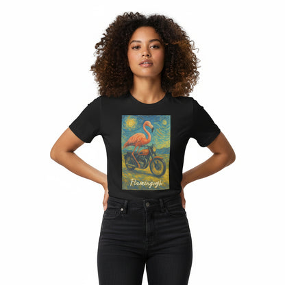 Flamingogh Flamingo Van Gogh Tee – Unique Art Lover Gift, Unisex, Soft Cotton