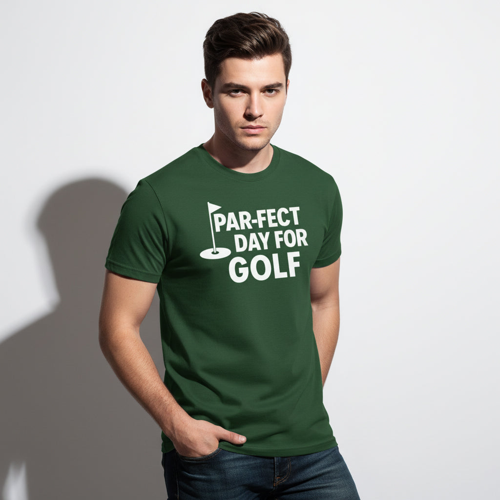 Golf Pun T-Shirt – PAR-FECT Day For Golf Graphic, Player, Coach, Gift