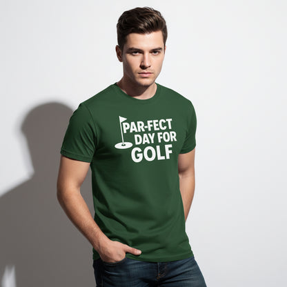 Golf Pun T-Shirt – PAR-FECT Day For Golf Graphic, Player, Coach, Gift