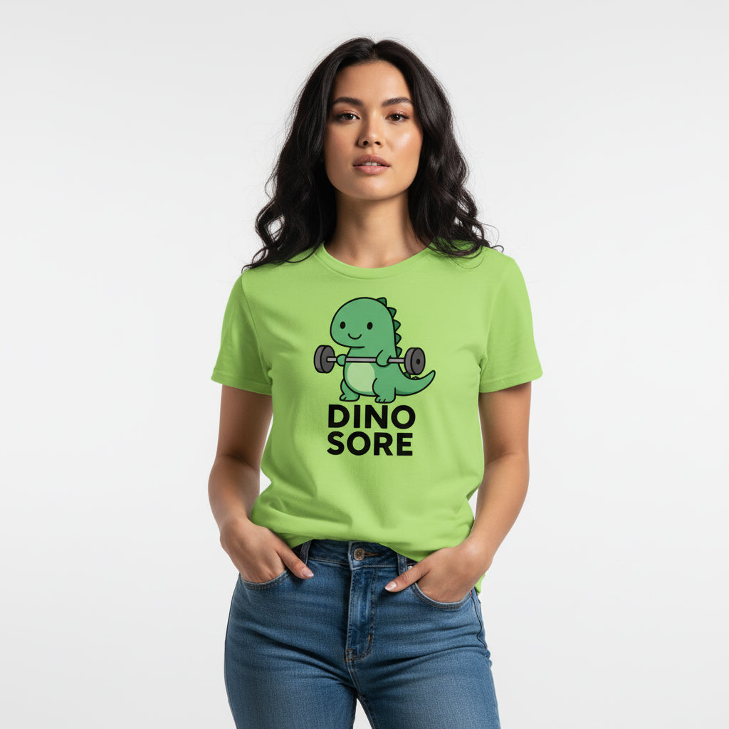 Funny Dino Sore Slogan Tee – Prehistoric Humor, Unisex, Youth & Adult