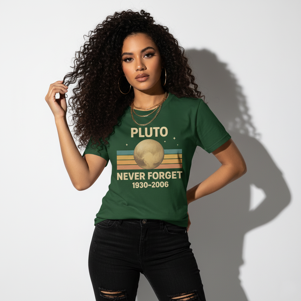 Pluto Planet Memorial Tee – Science Humor Shirt, Comfortable Fit, Gift for Space Fans