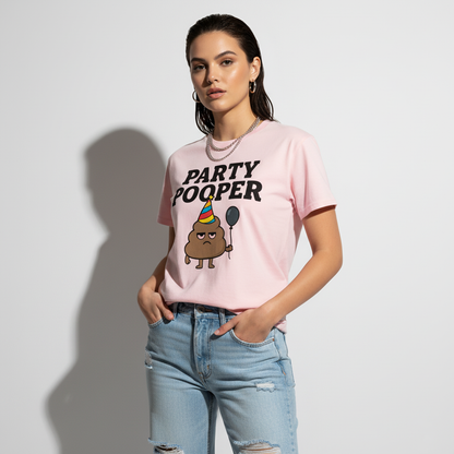 Party Pooper Graphic Tee – Silly Humor Shirt, Unisex, Gift for Friends