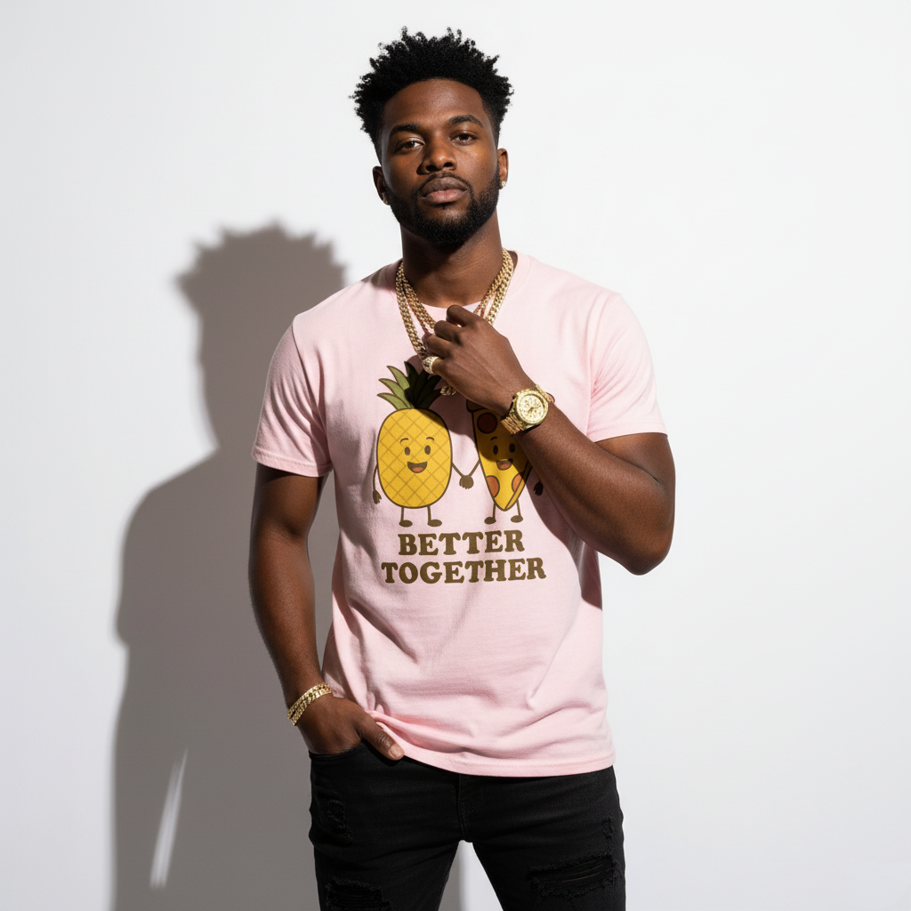 Better Together Pizza Pineapple Tee – Unique Foodie Shirt, Comfortable Fit, Youth & Adult