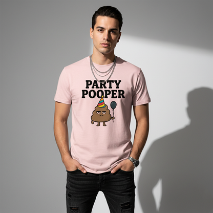 Party Pooper Graphic Tee – Silly Humor Shirt, Unisex, Gift for Friends