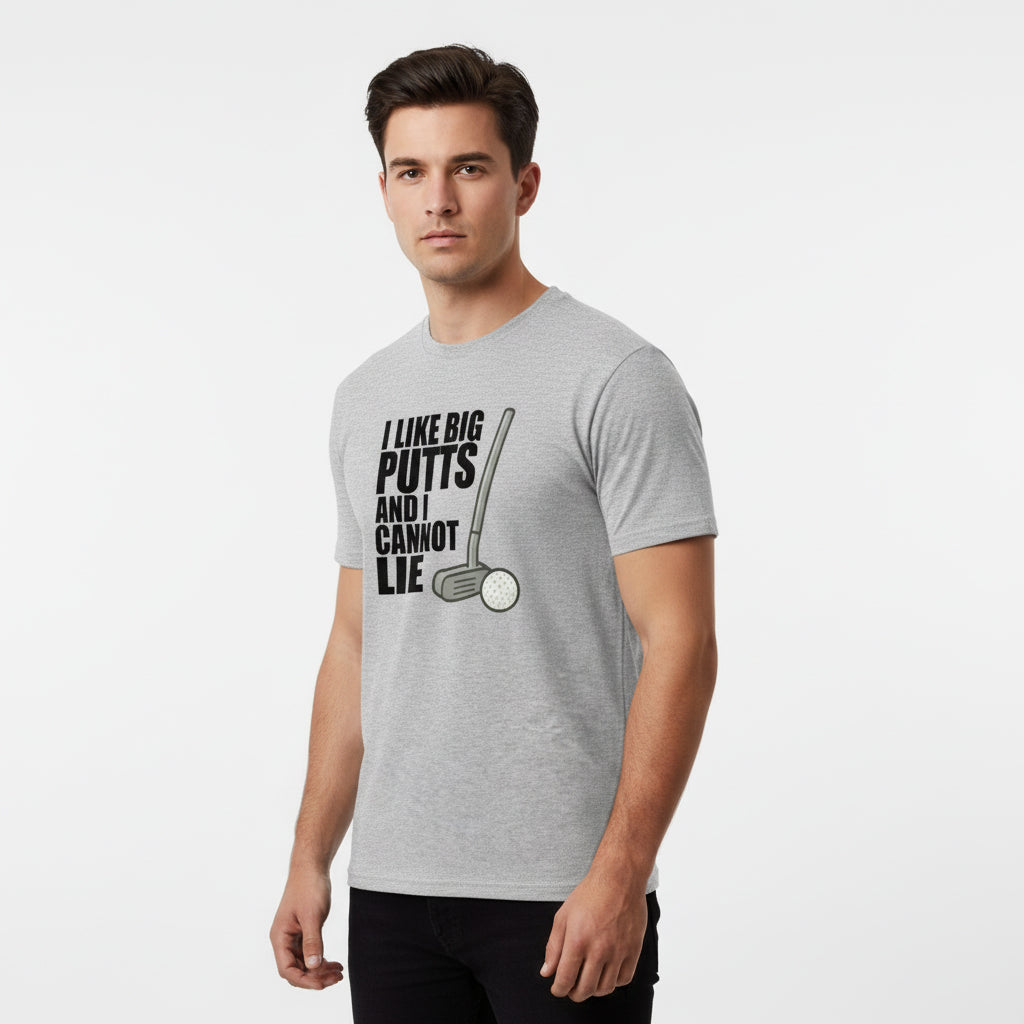 Funny Golf Slogan T-Shirt – I Like Big Putts And I Cannot Lie, Comfortable Fit, Youth & Adult