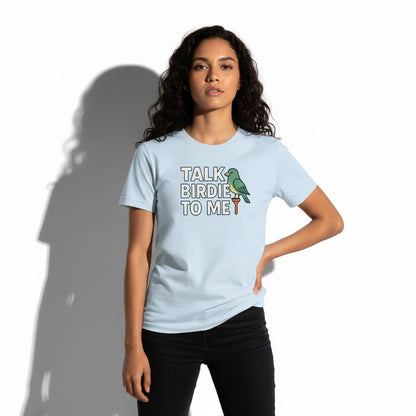 Talk Birdie To Me Funny Golf T-Shirt – Unisex, Soft Cotton, Golfer Gift