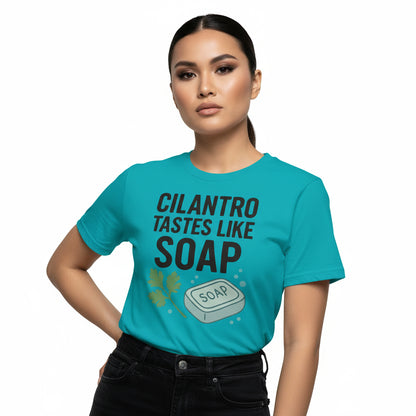 Cilantro Tastes Like Soap Slogan Tee – Taste Bud Controversy Shirt, Retro Humor, Sioux Falls