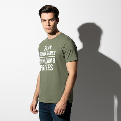 Meme-Inspired T-Shirt – Play Dumb Games Win Dumb Prizes, Comfortable Fit, Youth & Adult