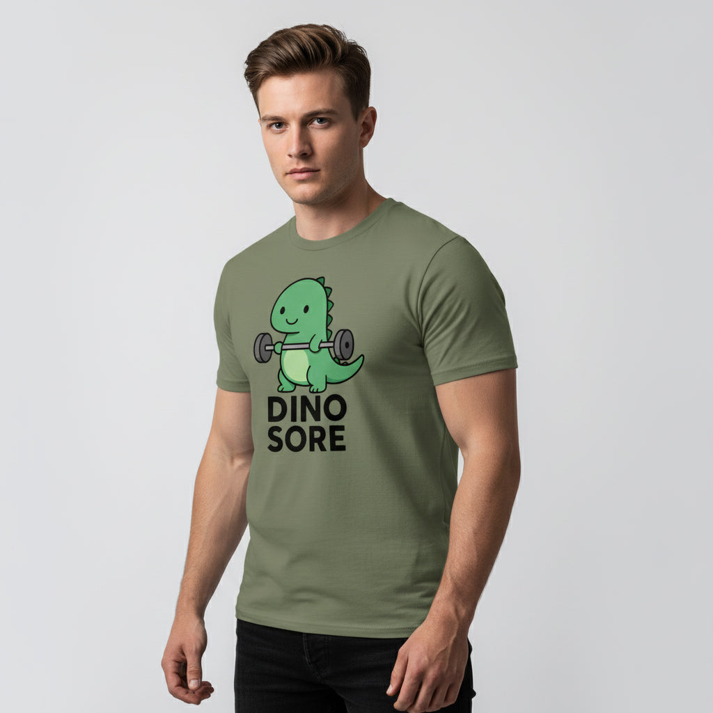 Funny Dino Sore Slogan Tee – Prehistoric Humor, Unisex, Youth & Adult