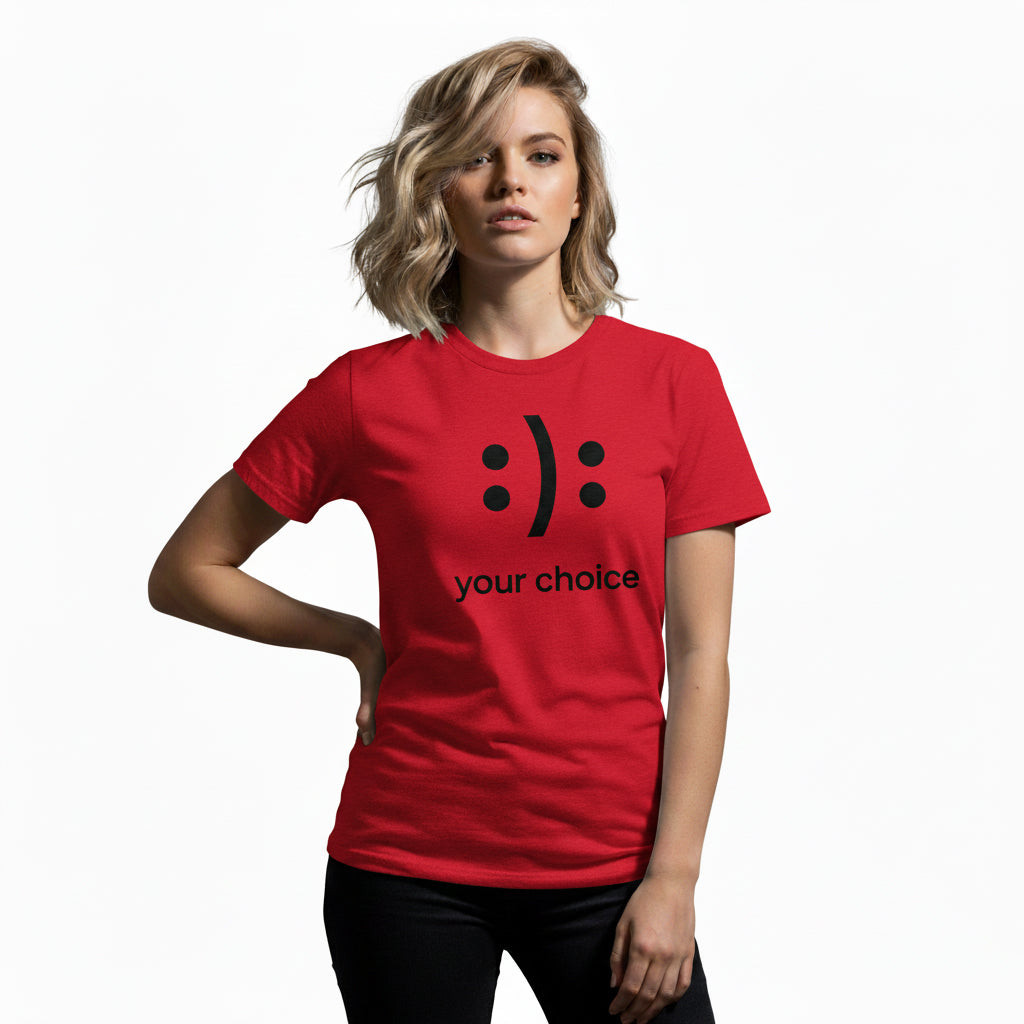 :): Smiley Your Choice T-Shirt – Mood Shirt, Graphic, Comfortable Fit, Gift