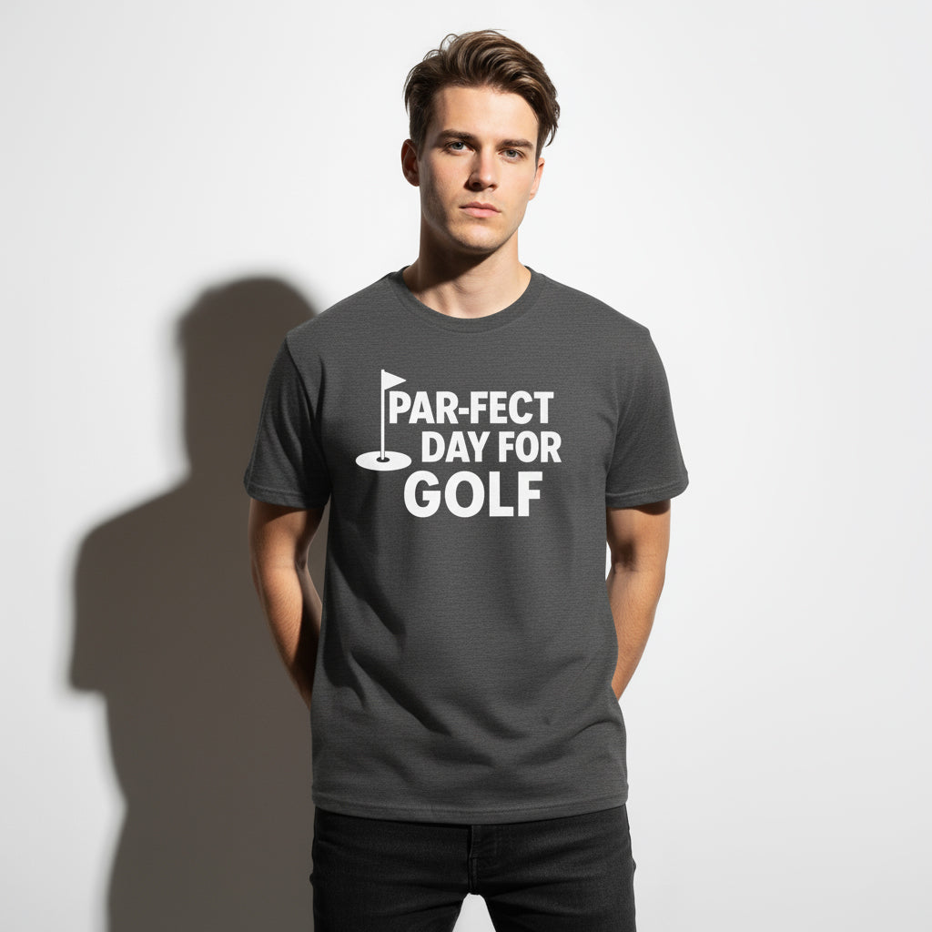 Golf Pun T-Shirt – PAR-FECT Day For Golf Graphic, Player, Coach, Gift