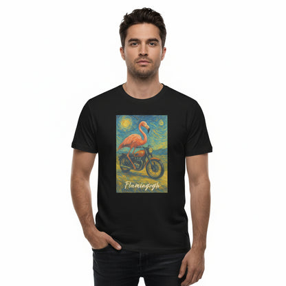 Flamingogh Flamingo Van Gogh Tee – Unique Art Lover Gift, Unisex, Soft Cotton