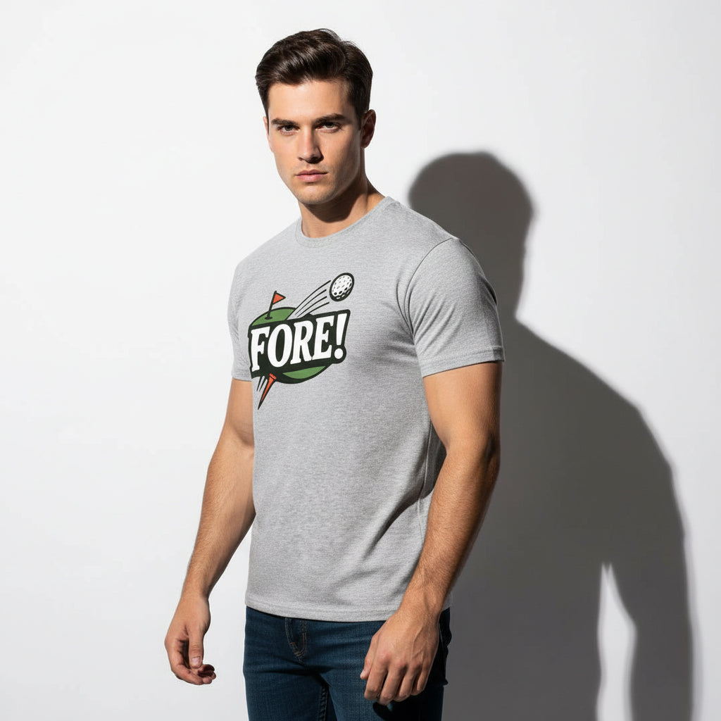 FORE! Golf Player T-Shirt – Retro Graphic, Comfortable Fit
