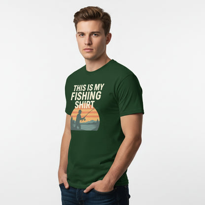 This Is My Fishing Shirt Funny T-Shirt – Angler Humor, Unisex, Soft Cotton