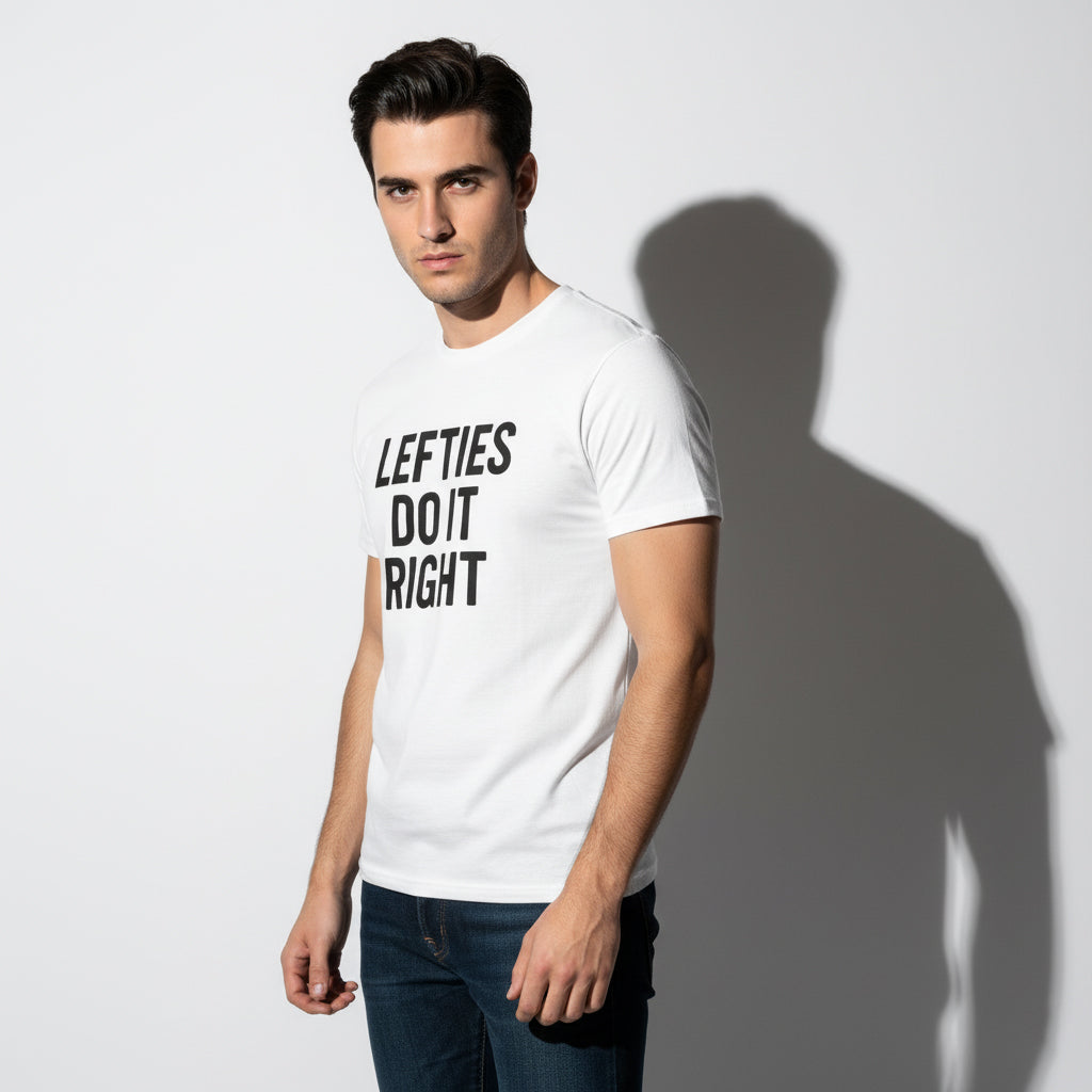 Lefties Do It Right Graphic Tee – Humor Statement, Comfortable Fit, Youth & Adult