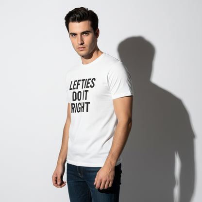 Lefties Do It Right Graphic Tee – Humor Statement, Comfortable Fit, Youth & Adult