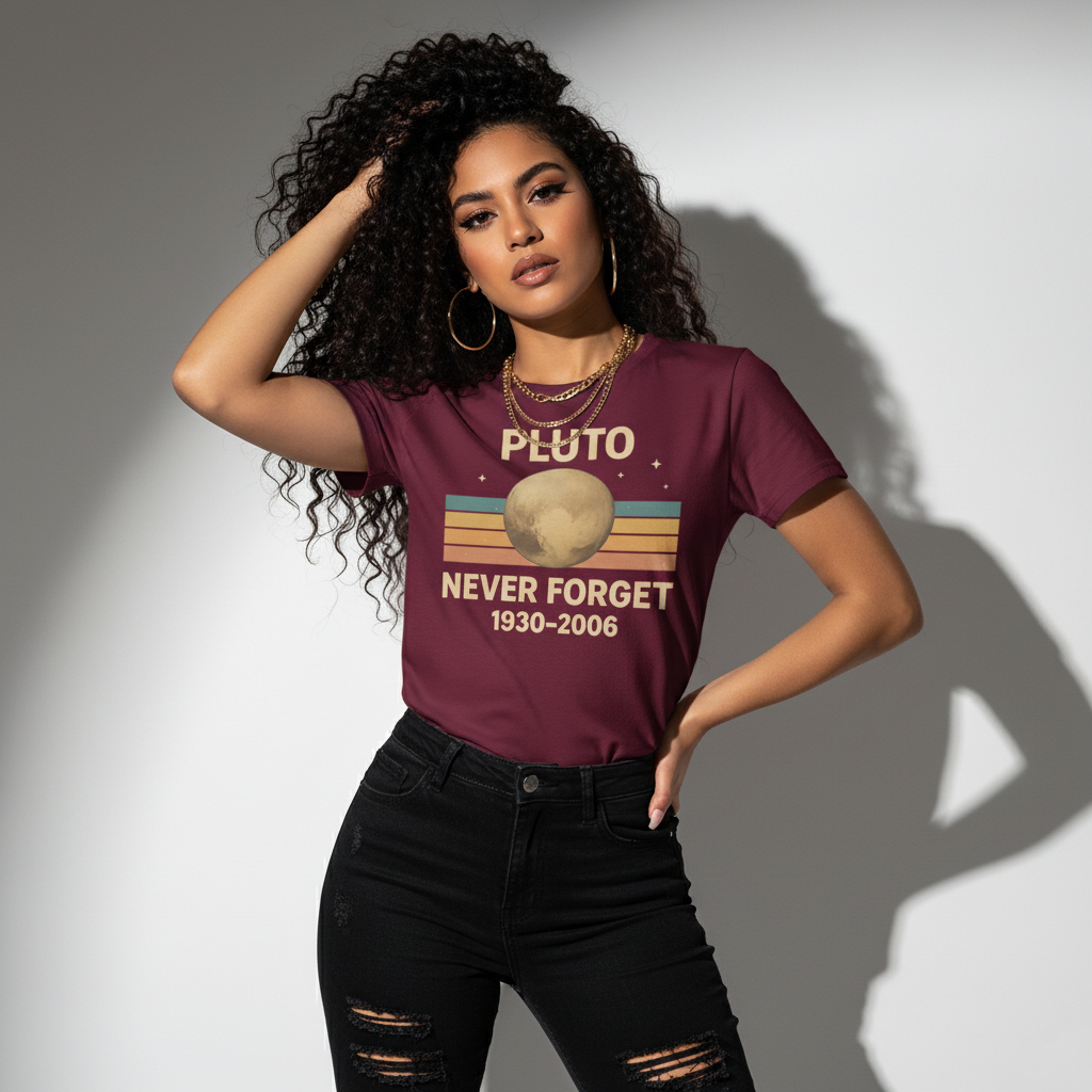 Pluto Planet Memorial Tee – Science Humor Shirt, Comfortable Fit, Gift for Space Fans