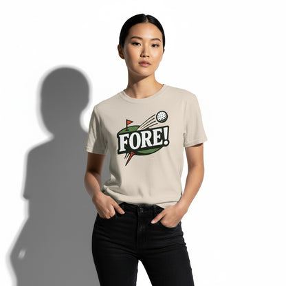 FORE! Golf Player T-Shirt – Retro Graphic, Comfortable Fit