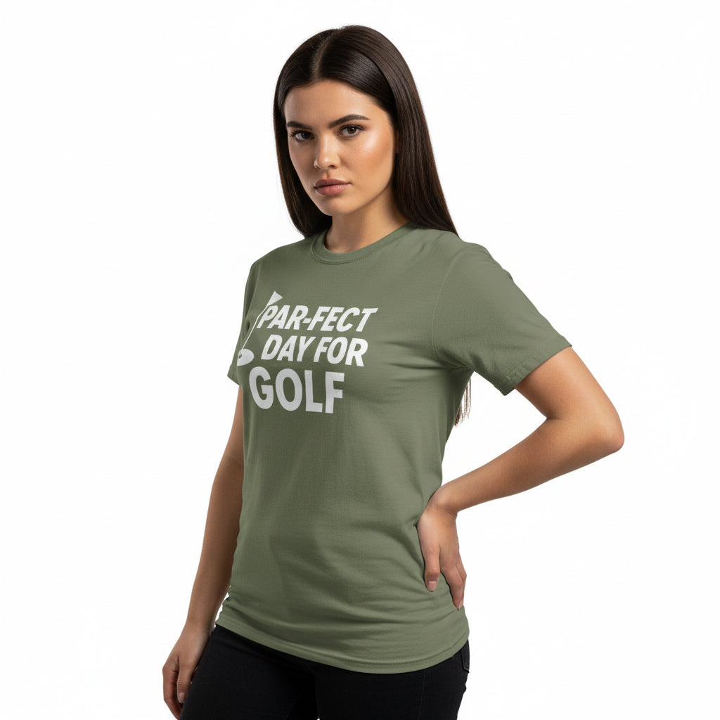 Golf Pun T-Shirt – PAR-FECT Day For Golf Graphic, Player, Coach, Gift