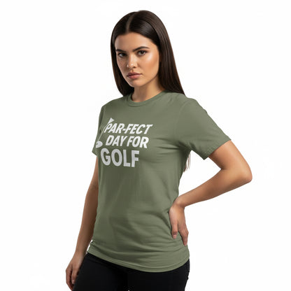 Golf Pun T-Shirt – PAR-FECT Day For Golf Graphic, Player, Coach, Gift