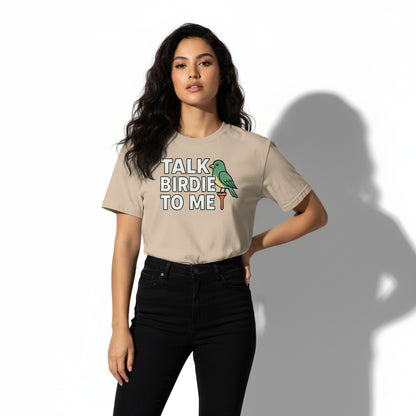 Talk Birdie To Me Funny Golf T-Shirt – Unisex, Soft Cotton, Golfer Gift