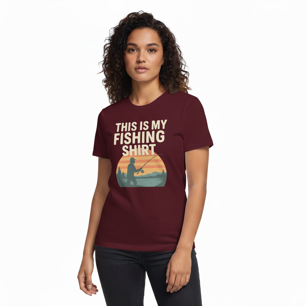 This Is My Fishing Shirt Funny T-Shirt – Angler Humor, Unisex, Soft Cotton