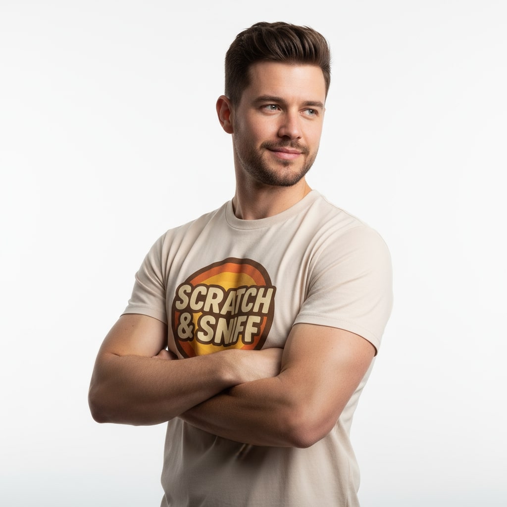 Scratch & Sniff Funny T-Shirt – Graphic Humor Tee, Unisex, Soft Cotton