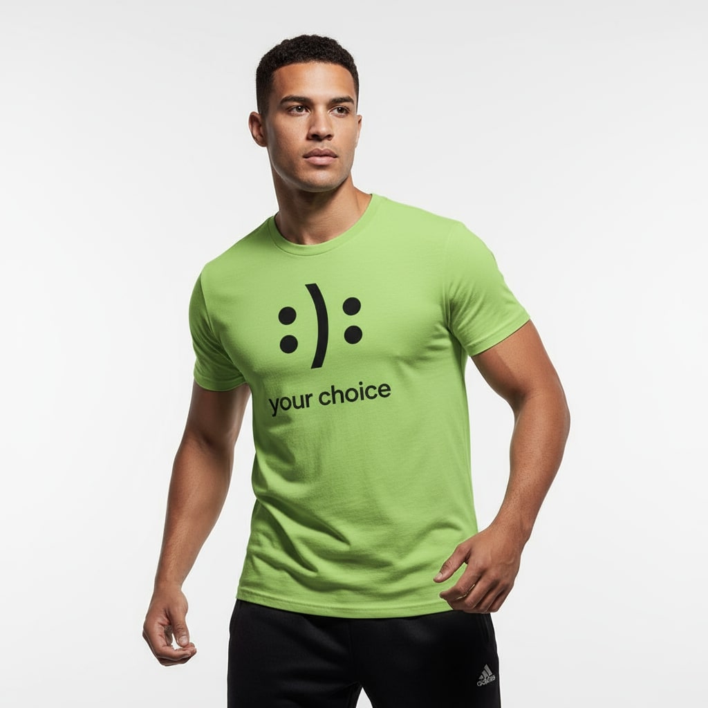 :): Smiley Your Choice T-Shirt – Mood Shirt, Graphic, Comfortable Fit, Gift