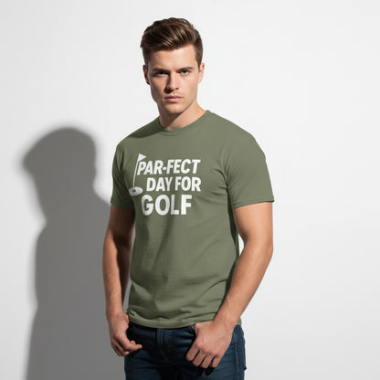 Golf Pun T-Shirt – PAR-FECT Day For Golf Graphic, Player, Coach, Gift