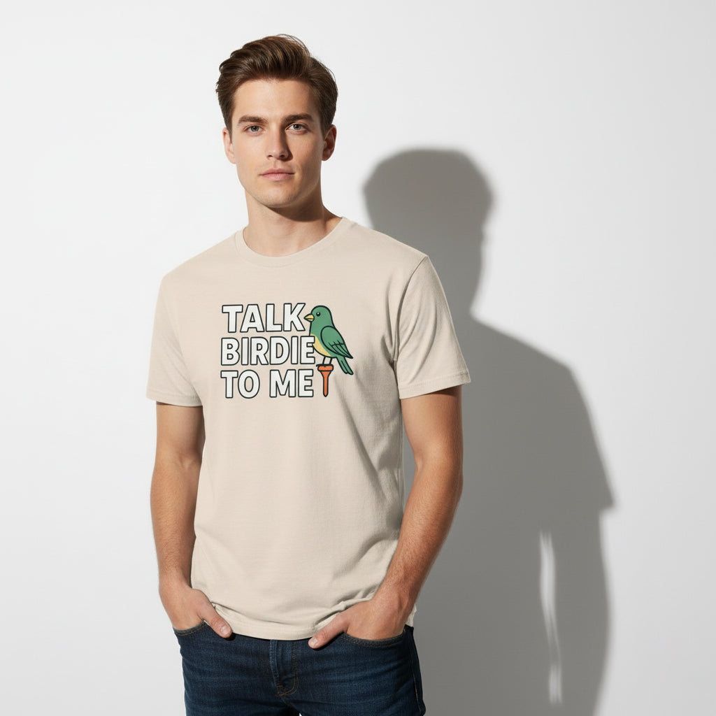 Talk Birdie To Me Funny Golf T-Shirt – Unisex, Soft Cotton, Golfer Gift