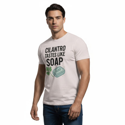 Cilantro Tastes Like Soap Slogan Tee – Taste Bud Controversy Shirt, Retro Humor, Sioux Falls