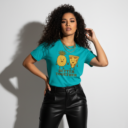 Better Together Pizza Pineapple Tee – Unique Foodie Shirt, Comfortable Fit, Youth & Adult