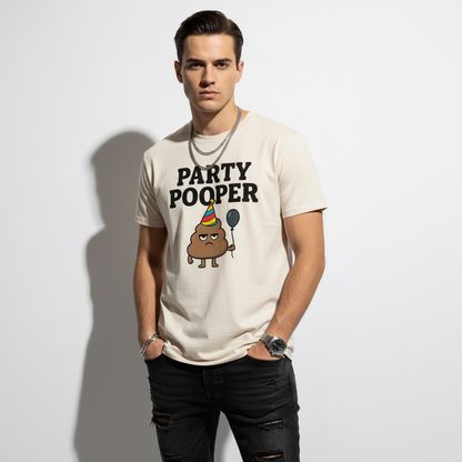Party Pooper Graphic Tee – Silly Humor Shirt, Unisex, Gift for Friends