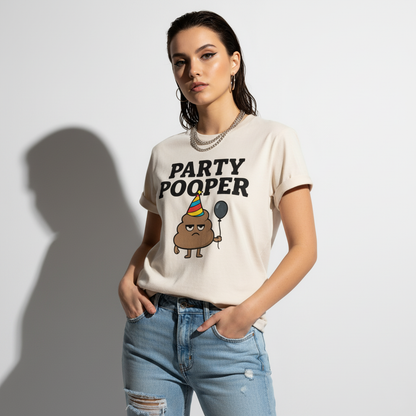 Party Pooper Graphic Tee – Silly Humor Shirt, Unisex, Gift for Friends