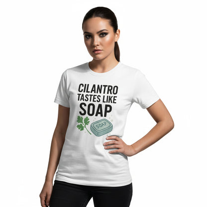 Cilantro Tastes Like Soap Slogan Tee – Taste Bud Controversy Shirt, Retro Humor, Sioux Falls