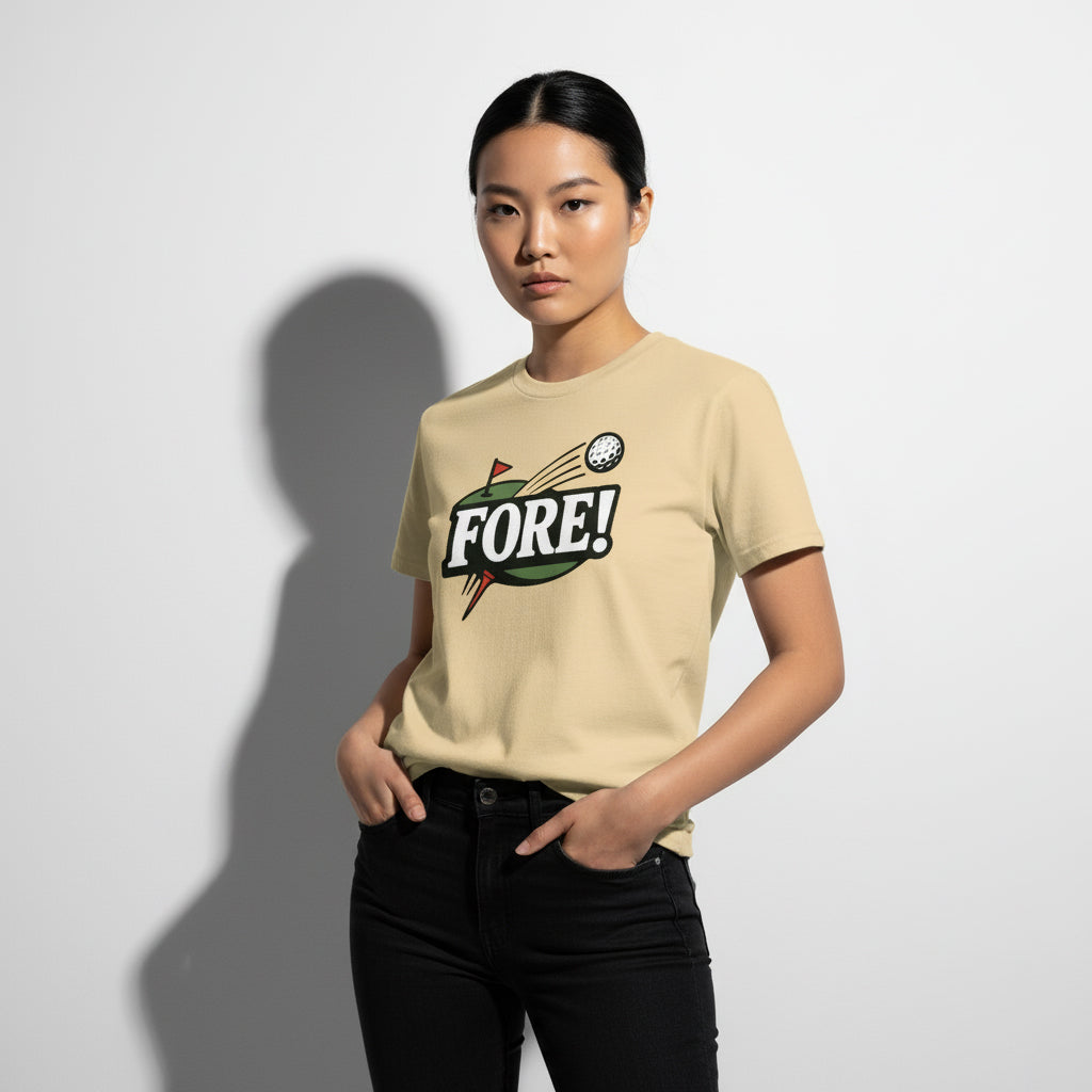 FORE! Golf Player T-Shirt – Retro Graphic, Comfortable Fit