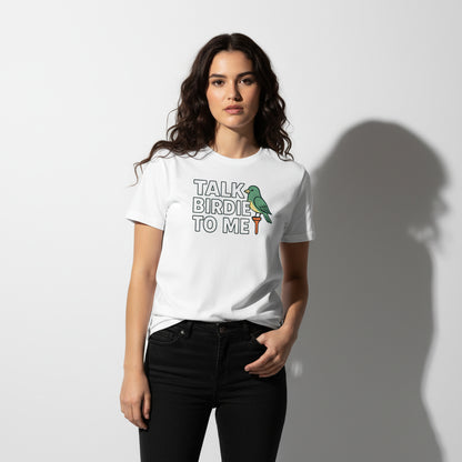 Talk Birdie To Me Funny Golf T-Shirt – Unisex, Soft Cotton, Golfer Gift