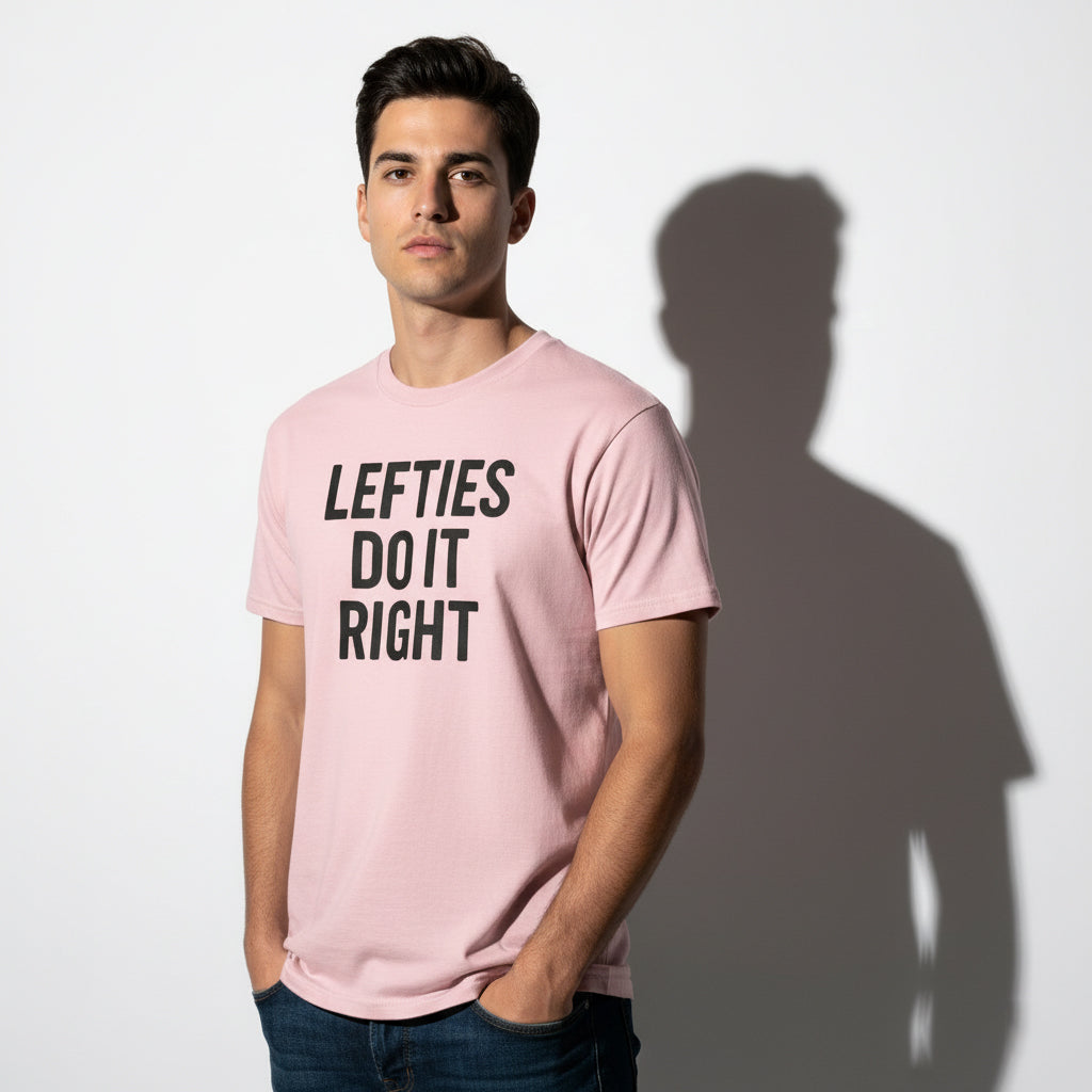 Lefties Do It Right Graphic Tee – Humor Statement, Comfortable Fit, Youth & Adult